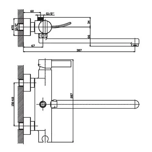 Змішувач для ванни Haiba ALASKA 006 (HB0014) - фото 2