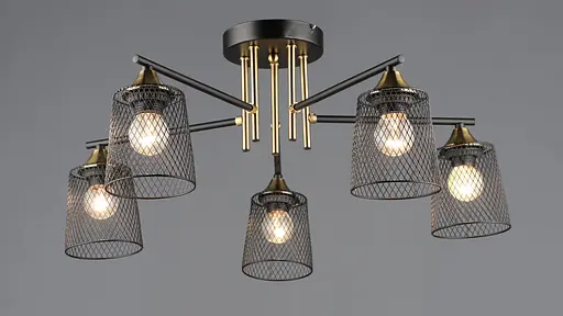 Подвесная люстра B A4437/5 BK+COP