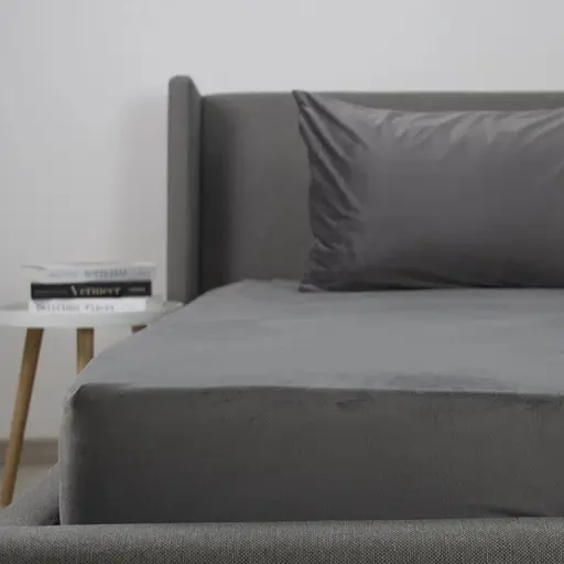 Простирадло ТЕП Velour з резинкою сіре, 180x200 (2-04824_34145) - фото 4