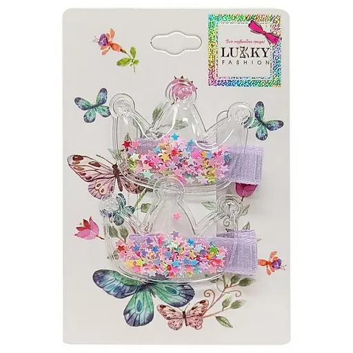 Дитячі шпильки для волосся "Корона" Lukky T18456(Multicolor) - фото 1