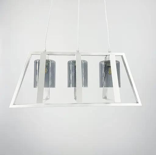 Люстра у стилі лофт у трикутній формі корпусу білого кольору Line.F 11806/3 WT - фото 3