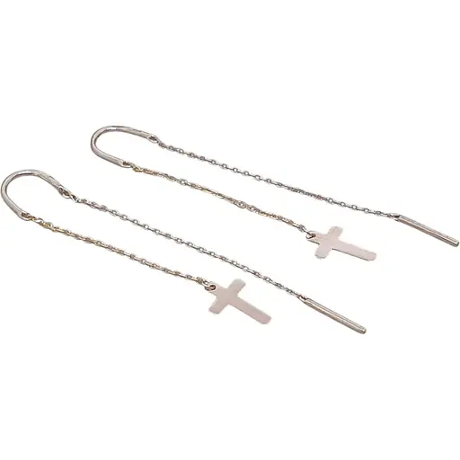 Золоті сережки-протяжки Платон Хрестики. 1С369/00Б