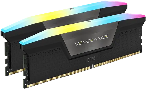 Оперативная память Corsair 32GB (2x16GB) DDR5 6000MHz Vengeance RGB Black (CMH32GX5M2D6000C36) - фото 1
