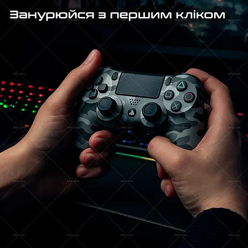 Беспроводной геймпад Sony PlayStation/PC DualShock 4 Green Camo - фото 8