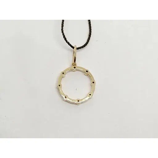 Золота підвіска ЮЗ "Багет" з фіанітами. 9300703 - фото 3