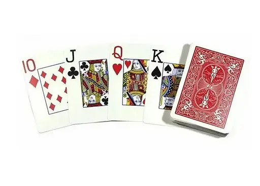 Карти United States Playing Card Company Карти гральні Bicycle Prestige 100% Plastic Dura-Flex (red) - фото 2