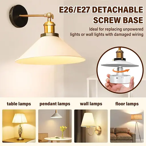 Аккумуляторная лампочка TobeBright E27 с пультом дистанционного управления, батарейные лампочки для ламп, затемнение светодиодные - фото 2