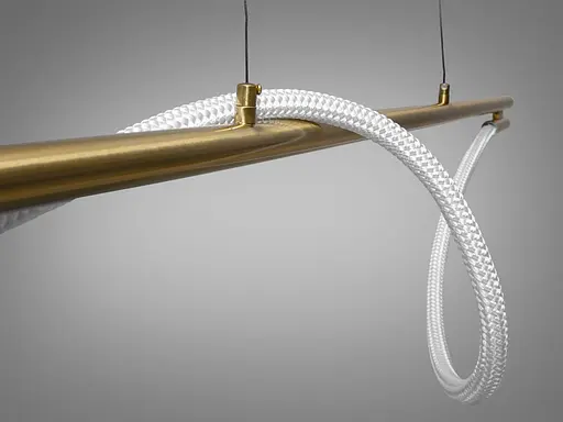 Современная светодиодная люстра шланг, 15W, бронзовая люстра на тросах - фото 4