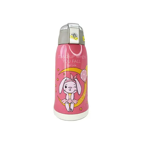 Дитячий термос-поїльник "Зайчик" MGZ-0324(Pink) з індикатором температури 550 мл - фото 3