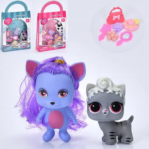 М’яка іграшка Собака VIP, 2 шт., 6 см, аксесуари, HF1062 (В асортименті) - фото 2