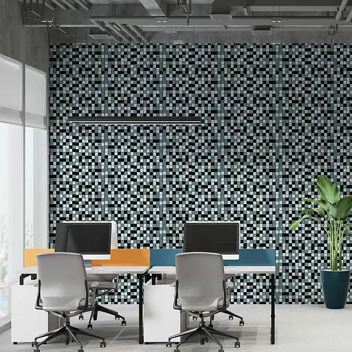 Мозаика зеркальная Wall Sticker 298х298х4.5мм Черно-серая SW-00002369 - фото 3