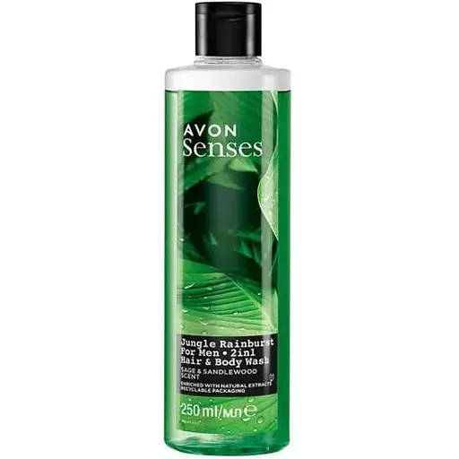 Шампунь-гель для душу Avon для чоловіків Тропічні Джунглі 250 мл - фото 1