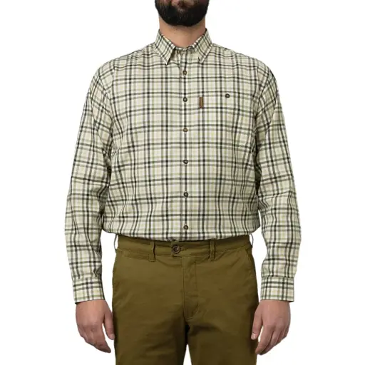 Рубашкa Harkila Milford shirt M Beech green check - фото 3