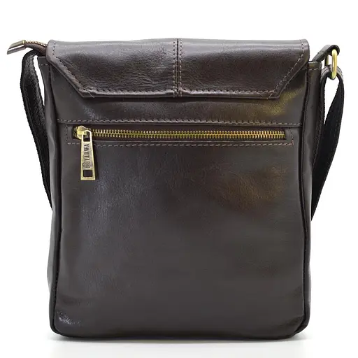 Чоловіча шкіряна сумка через плече TARWA 22х25.5х4 см sum0025759 - фото 5