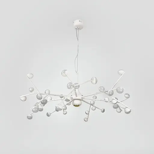 Люстра-молекула в білому кольорі на 42 світлодіоди | Арт. SP 06/42 WT | Line F - фото 2