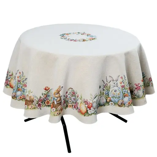 Скатерть Прованс Соцветие гобелен круглая d=136 см (44102) - фото 1