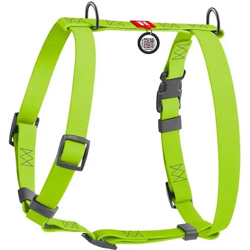 Шлея для собак Waudog Waterproof водостійка анатомічна Н-подібна з QR-паспортом, пластикова пряжка-фастекс, XL