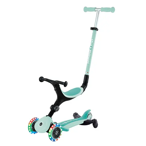 Самокат Globber Go Up Active Lights 360 колеса світяться до 20/50кг від 1 року м'ятний (749-206)