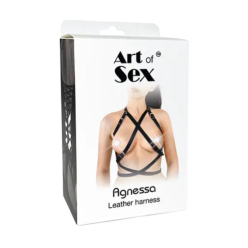 Женская портупея Art of Sex - Agnessa Leather harness, Черный, XS-M - фото 4