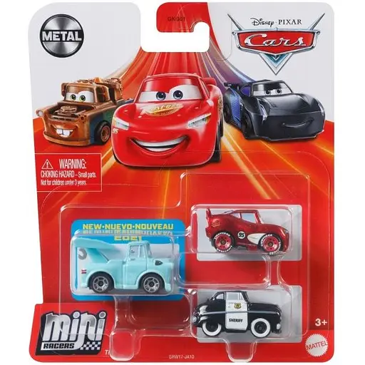 Набір Cars із 3 металевих міні-гонщиків оновлений з мультфільму Тачки в асортименті (GKG01) - фото 4