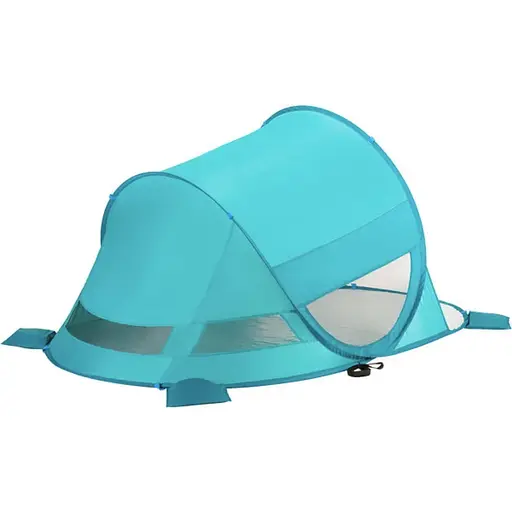 Саморазворачивающаяся палатка-тент Outtec с окошком бирюзовый - фото 5