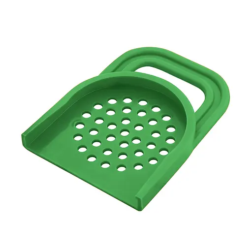 Кришка-друшляк на банку зливна з ручкою для зливу розсолу, маринаду, компоту з банки 12х9 см Зелена, Kitchette Зелений 84455 - фото 1
