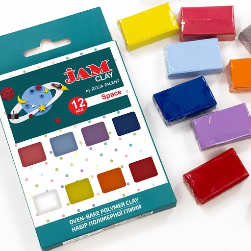 Набір пластики Space 12×20г Jam Clay ROSA Talent [CD] - фото 3