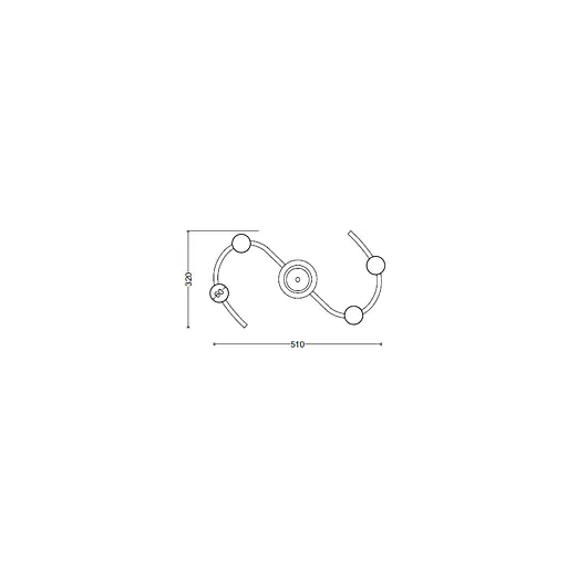 Стельовий світильник SV0044-4 BK+GD - фото 2