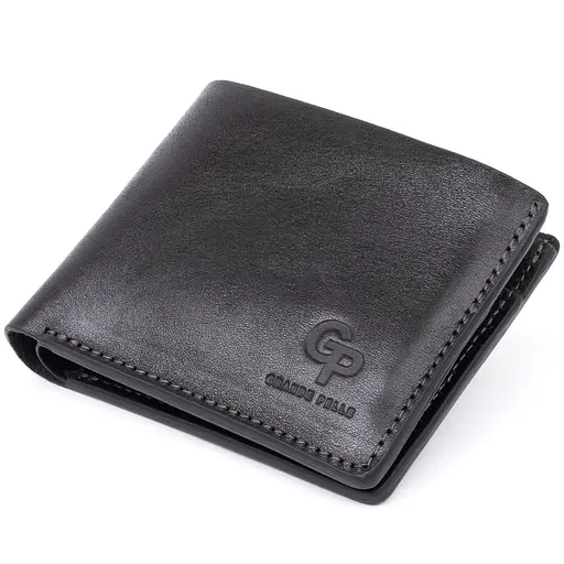 Мужской кожаный кошелек Grande Pelle 7.5х10х2.5 см acs0015040 - фото 1