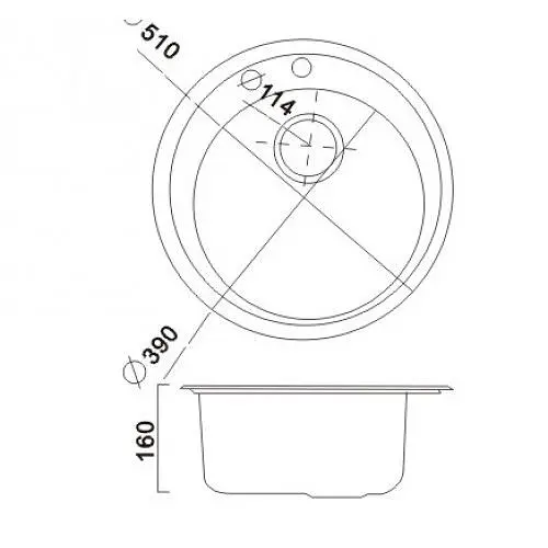 Мойка кухонная HAIBA 510 satin (HB0654) - фото 2