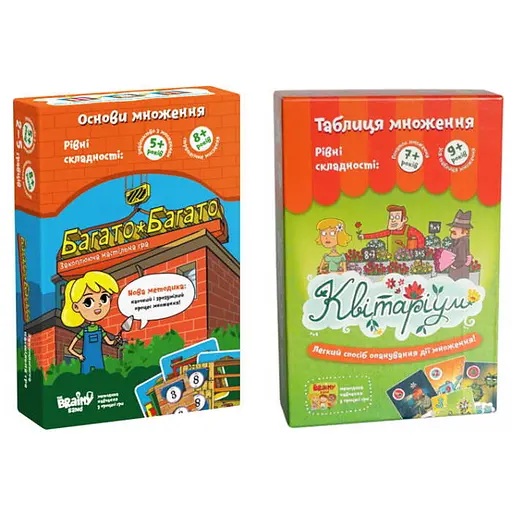 Настольная игра The Brainy Band Украинский Играй-умножай: Много-много + Цветариум (укр.) (УКР006+1) - фото 1