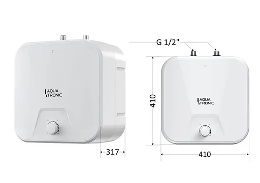 Водонагрівач електричний Aquatronic, 1500 Вт, мокрий ТЕН, 15 л під мийку, вертикальний, квадратний, білий (Сompact WU1515 C2M) - фото 12