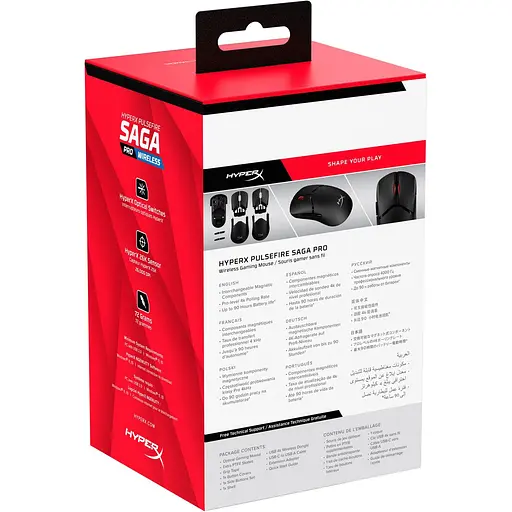 Миша HyperX Pulsefire SAGA PRO RGB Black (A2PB2AA) - фото 9