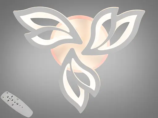 Современная LED люстра с пультом, димером и подсветкой, 55W - фото 1