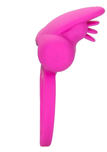 Виброкольцо CalExotics Dual Clit Flicker Enhancer 6х3.7 см розовый - фото 4