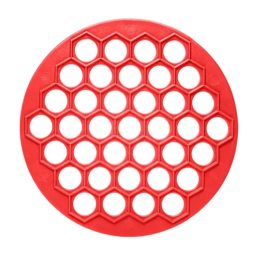 Пластикова пельменниця (форма для приготування пельменів) Ø26 см, Kitchette Червоний 84700 - фото 1