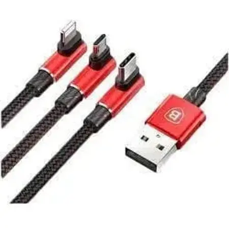 Зарядний кабель Baseus MVP 3 in 1 Game Cable USB 3.5 A 1.2 м червоний CAMLT-WZ09