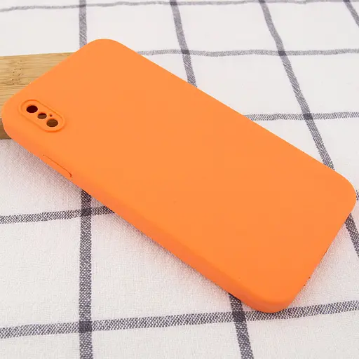 Чохол Epik Silicone Case Square Full Camera Protective AA No Logo для Apple iPhone XS Max 6.5 Помаранчевий/Papaya - фото 2