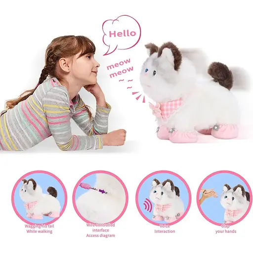 Інтерактивна м'яка іграшка AiDA Cute Cat (AD933-87E) - фото 13