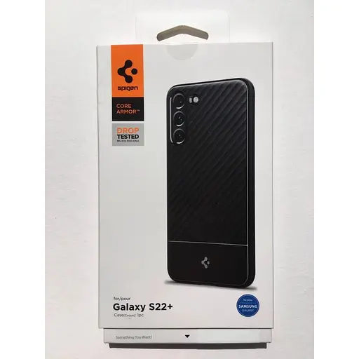 Оригинальный силиконовый противоударный чехол Spigen Core Armor для Samsung Galaxy S22 Plus Black (ACS03980) - фото 3