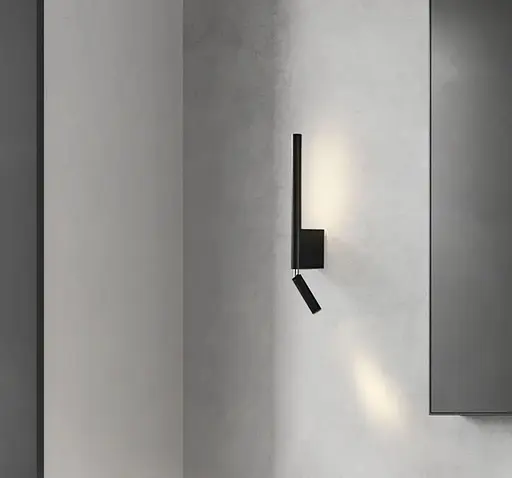 Бра Mantra Torch у чорному кольорі Line F WS 1G BK - фото 1