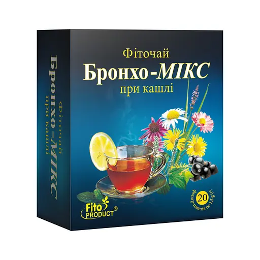 Фіточай "Бронхо-мікс" при кашлі, 20 ф/п