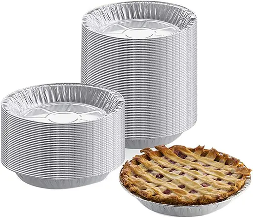 Набір з 10 круглих форм з потовщеної алюмінієвої фольги для аерогрилю та випічки Ø 19 см 88112 - фото 8