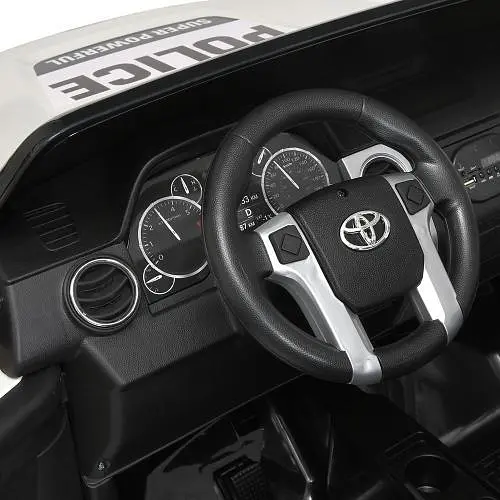 Електромобіль дитячий Bambi JJ2255EBLR-2-1 Racer Toyota поліцейський c музикою і катафотами Чорно-білий - фото 8