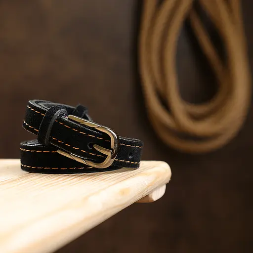 Ремінь шкіряний Vintage жіночий 1,3х100 см acs0018693 - фото 8