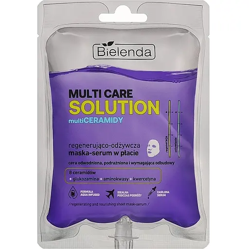 Восстановительная и питательная тканевая маска-сыворотка Bielenda Multi Care Solution Multi Ceramidy