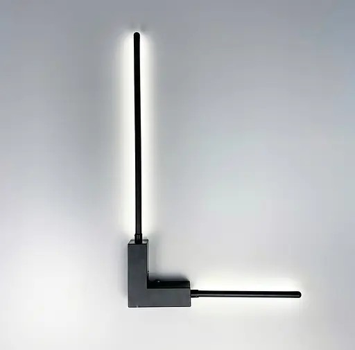 Минималистичная модель бра на 2 рожка Line F Арт. WJ7214/2 BK - фото 1