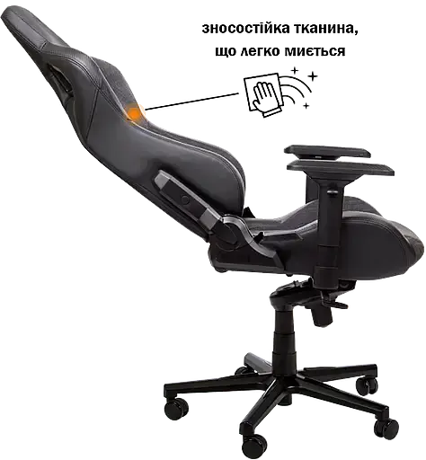 Геймерское кресло GT Racer черное с темно-серым (X-8005 Dark Gray/Black) - фото 4