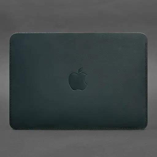 Чохол із натуральної шкіри BlankNote для MacBook 13 дюйм Зелений краст - фото 3