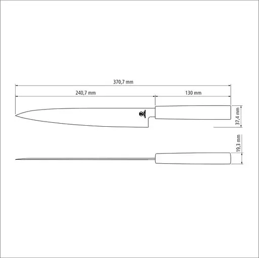 Ніж для суші Tramontina Sushi Silver Yanagiba, 229 мм - фото 3